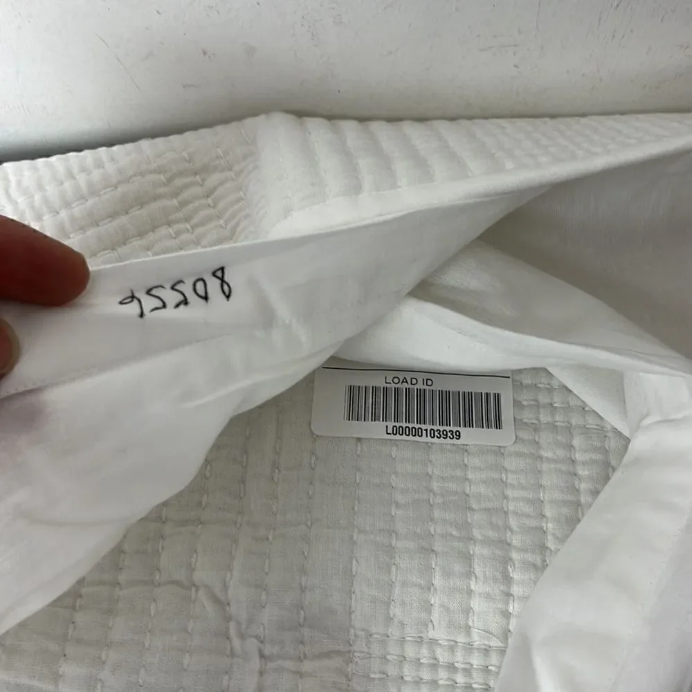 Pottery Barn Grid stitched sham
